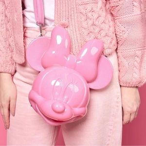 Loungefly Exclusive Limited Edition Pink Minnie Mouse Figural Crossbody
